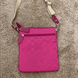 Magenta Coach cross body purse